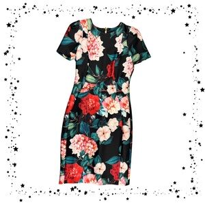 Calvin Klein Black Floral Mini Dress